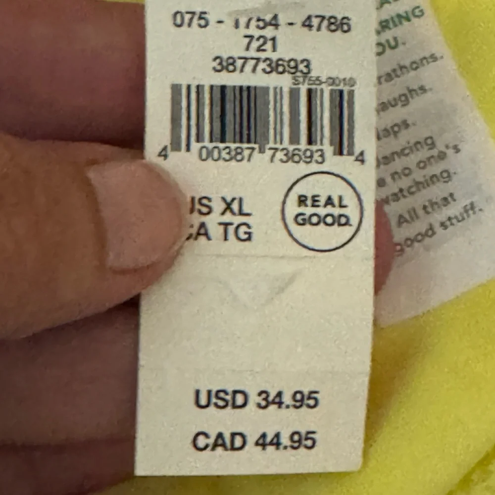 AA-622 Aerie NWT High Cut Cheeky Yellow Lined Summer Swim Bikini Bottoms Size XL